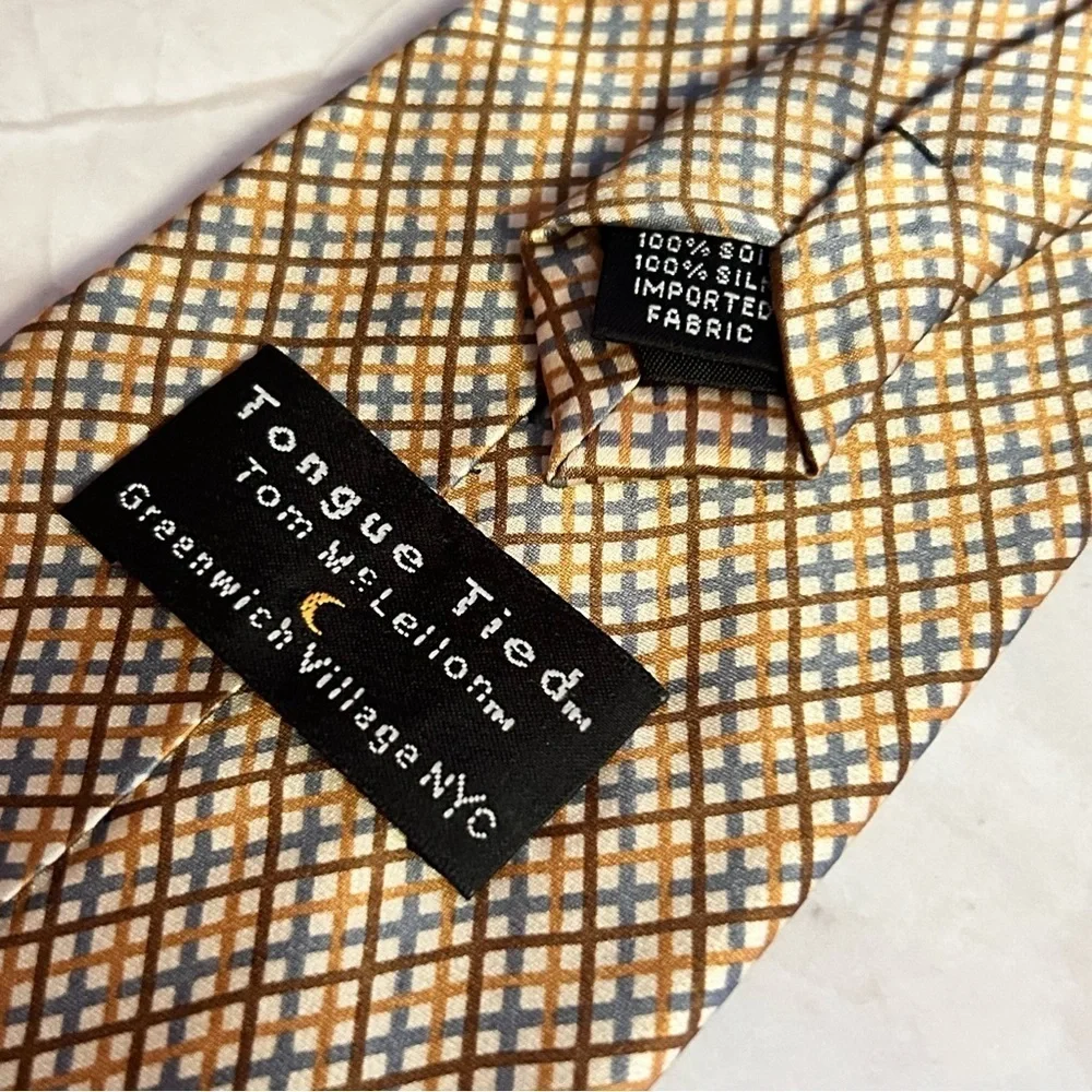 Tom McLennon Silk Patterened Men's 58” Tie